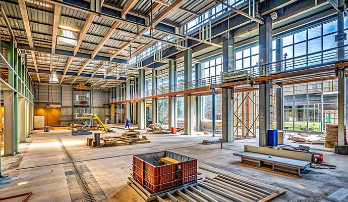 A massive retail store under reconstruction