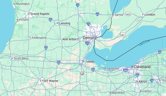 Cousino Restoration & Environmental Service Area Map
