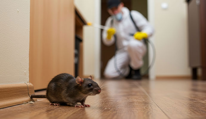 Rodent infestation cleanup service