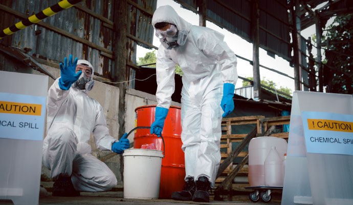 Chemical spill cleanup service by Cousino Restoration & Environmental experts