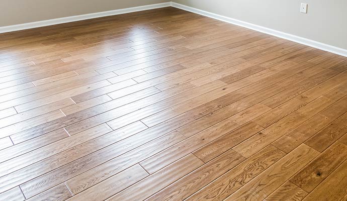 Clean hardwood floor