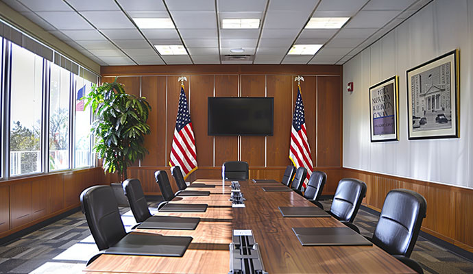 Inside of a government office meeting room