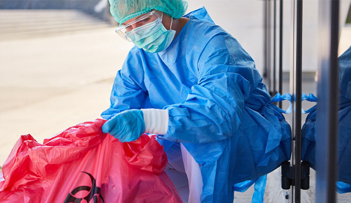 Professional biohazard cleanup service