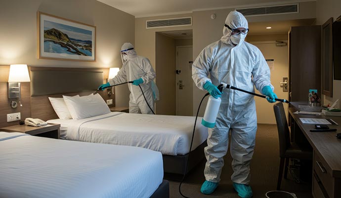 Hotel room disinfecting service