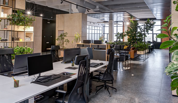 Interior view of a clean office space