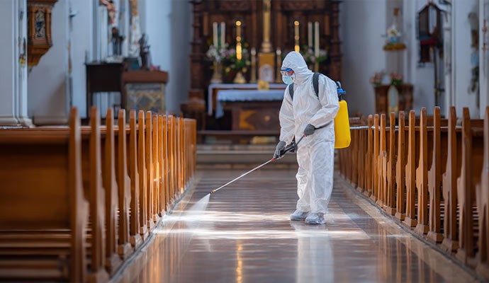 Professional church disinfecting service