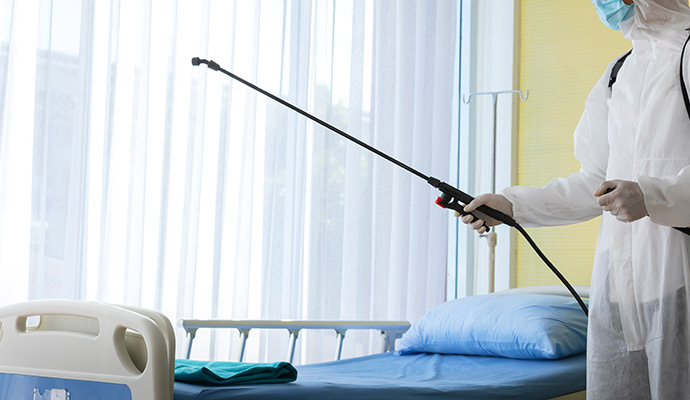 Professional disinfection service in assisted living facility