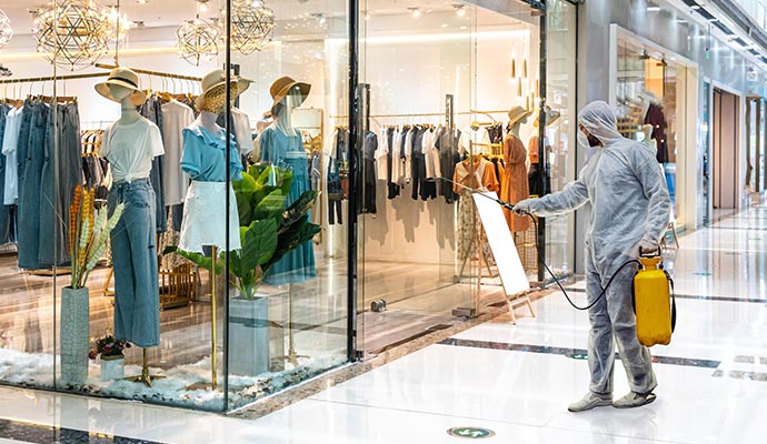 Retail store disinfecting service
