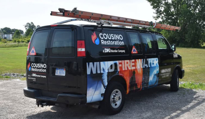 Cousino Restoration & Environmental service van.