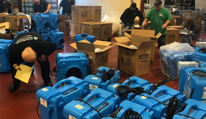 Cousino Restoration & Environmental water damage restoration equipments