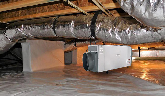 Installed dehumidification system for improved air quality