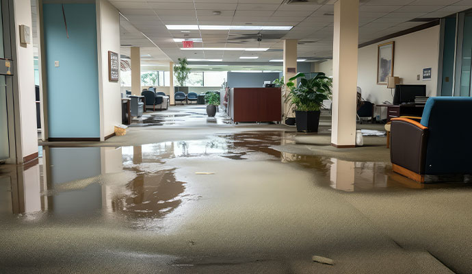 Water damaged commercial property