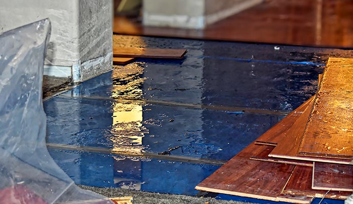 Water damaged commercial property