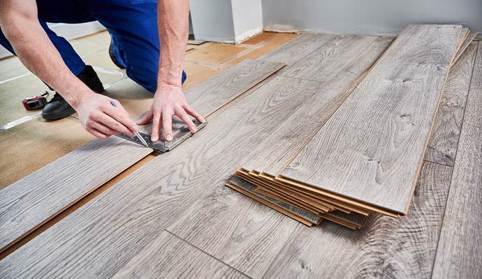 Wood floor replacement service